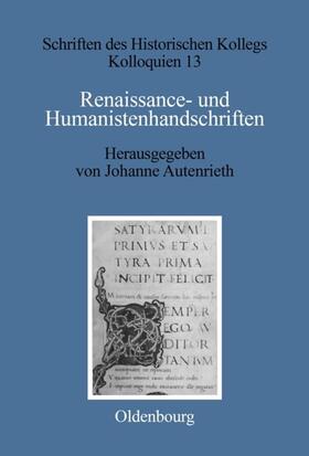 Autenrieth |  Renaissance- und Humanistenhandschriften | eBook | Sack Fachmedien