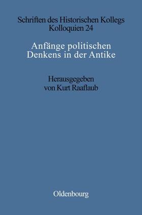 Raaflaub |  Anfänge politischen Denkens in der Antike | eBook | Sack Fachmedien