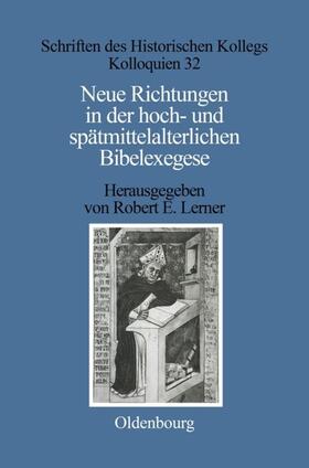 Lerner | Neue Richtungen in der hoch- und spätmittelalterlichen Bibelexegese | E-Book | sack.de