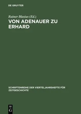 Blasius |  Von Adenauer zu Erhard | eBook | Sack Fachmedien