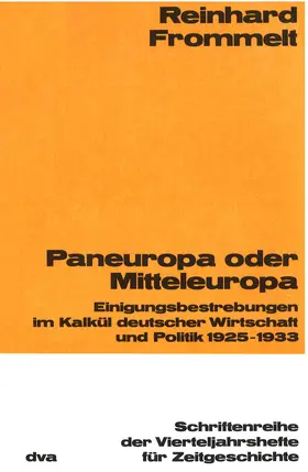 Frommelt |  Paneuropa oder Mitteleuropa | eBook | Sack Fachmedien