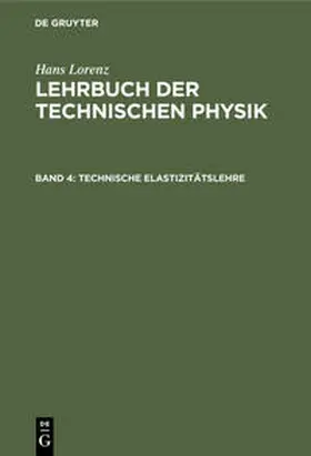 Lorenz |  Technische Elastizitätslehre | Buch |  Sack Fachmedien