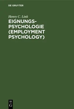 Link |  Eignungs-Psychologie (Employment Psychology) | Buch |  Sack Fachmedien