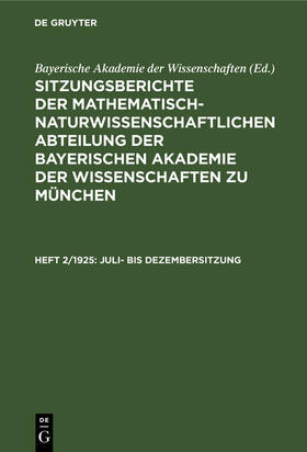  Juli- bis Dezembersitzung | Buch |  Sack Fachmedien