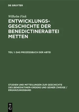 Fink |  Das Profeßbuch der Abtei | Buch |  Sack Fachmedien