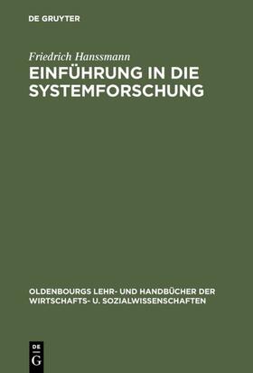 Hanssmann |  Einführung in die Systemforschung | eBook | Sack Fachmedien