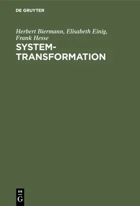 Biermann / Einig / Hesse |  System-Transformation | eBook | Sack Fachmedien