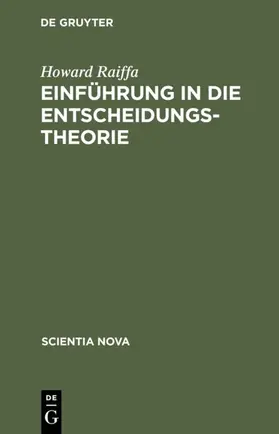 Raiffa | Einführung in die Entscheidungstheorie | E-Book | sack.de