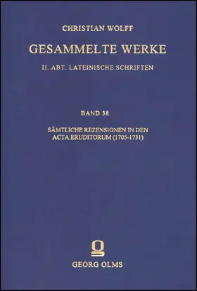 Laeven / Laeven-Aret |  Christian Wolff: Gesammelte Werke | Buch |  Sack Fachmedien