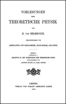 Helmholtz |  Gesammelte Schriften | Buch |  Sack Fachmedien
