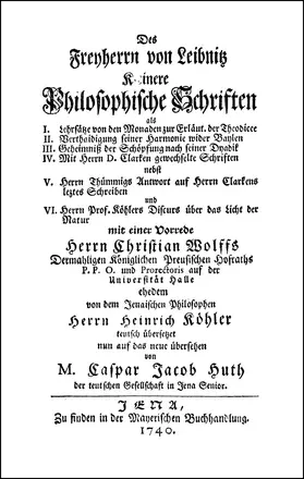 Leibniz |  Kleinere Philosophische Schriften | Buch |  Sack Fachmedien