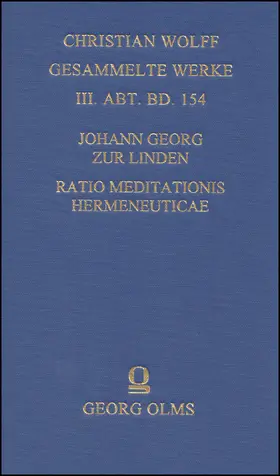 Cataldi Madonna |  Johann Georg Zur Linden: Ratio meditationis hermeneuticae | Buch |  Sack Fachmedien