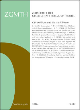 Rohringer |  ZGMTH - Zeitschrift der Gesellschaft für Musiktheorie - Sonderausgabe 2016. | Buch |  Sack Fachmedien