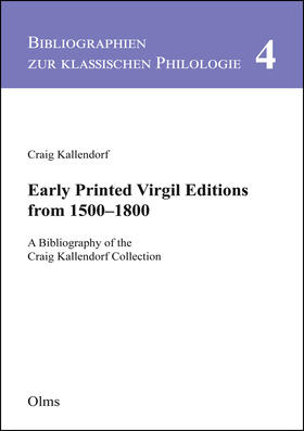 Kallendorf |  Early Printed Virgil Editions from 1500–1800 | Buch |  Sack Fachmedien