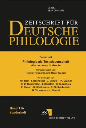 Tervooren / Wenzel |  Philologie als Textwissenschaft | Buch |  Sack Fachmedien