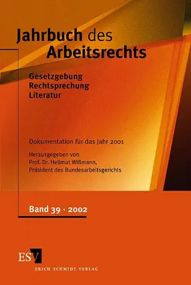 Wißmann |  Jahrbuch des Arbeitsrechts | Buch |  Sack Fachmedien