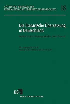 Frank / Turk |  Die literarische Übersetzung in Deutschland | Buch |  Sack Fachmedien