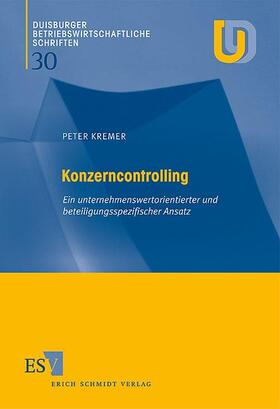 Kremer |  Konzerncontrolling | Buch |  Sack Fachmedien