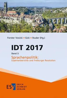 Forster Vosicki / Gick / Studer |  IDT 2017, Band 3 | Buch |  Sack Fachmedien