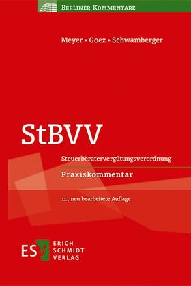 Goez / Schwamberger / Meyer |  StBVV | eBook | Sack Fachmedien