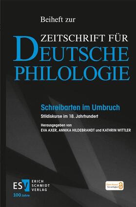 Axer / Hildebrandt / Wittler | Schreibarten im Umbruch | E-Book | sack.de