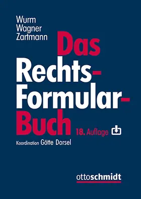  Das Rechtsformularbuch | Buch |  Sack Fachmedien