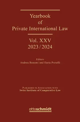 Bonomi / Pretelli |  Yearbook of Private International Law Vol. XXV - 2023/2024 | Buch |  Sack Fachmedien