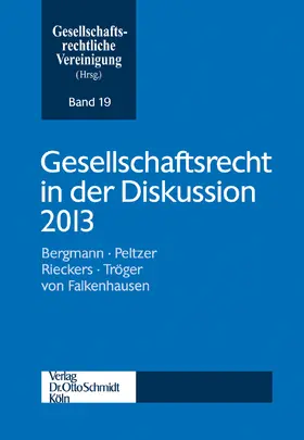  Gesellschaftsrecht in der Diskussion 2013 | Buch |  Sack Fachmedien