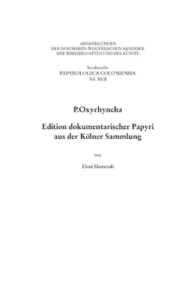 Skarsouli |  P.Oxyrhyncha | Buch |  Sack Fachmedien