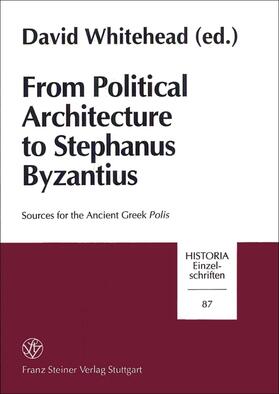 Whitehead |  From Political Architecture to Stephanus Byzantius | Buch |  Sack Fachmedien