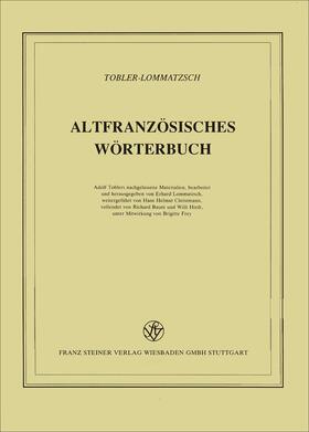 Tobler / Lommatzsch |  Altfranzösisches Wörterbuch. Band 12. Lieferung 93 | Buch |  Sack Fachmedien