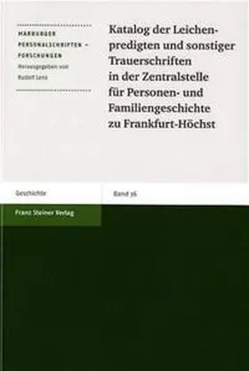  Katalog der Leichenpredigten und sonstiger Trauerschriften in der Zentralstelle für Personen- und Familiengeschichte zu Frankfurt-Höchst | Buch |  Sack Fachmedien