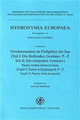 Rieger |  Gewässernamen im Flußgebiet des San / Nazwy wodne dorzecza Sanu | Buch |  Sack Fachmedien