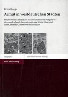 Klagge |  Armut in westdeutschen Städten | Buch |  Sack Fachmedien