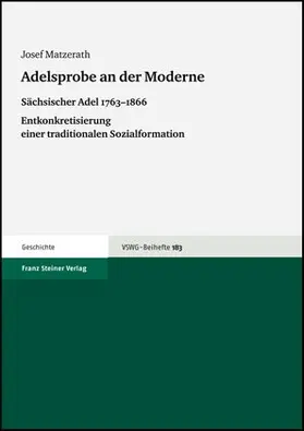 Matzerath |  Adelsprobe an der Moderne | Buch |  Sack Fachmedien