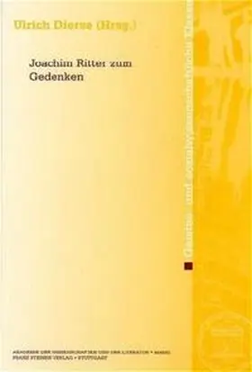 Dierse |  Joachim Ritter zum Gedenken | Buch |  Sack Fachmedien