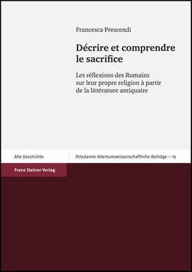 Prescendi |  Décrire et comprendre le sacrifice | Buch |  Sack Fachmedien