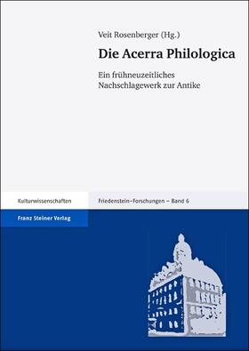 Rosenberger |  Die Acerra Philologica | Buch |  Sack Fachmedien