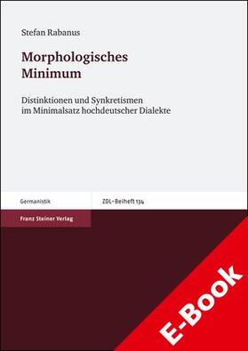 Rabanus |  Morphologisches Minimum | eBook | Sack Fachmedien
