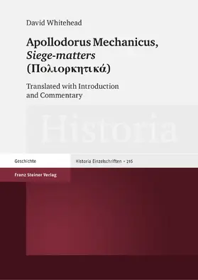 Whitehead |  Apollodorus Mechanicus: Siege-matters (Poliorketiká) | eBook | Sack Fachmedien