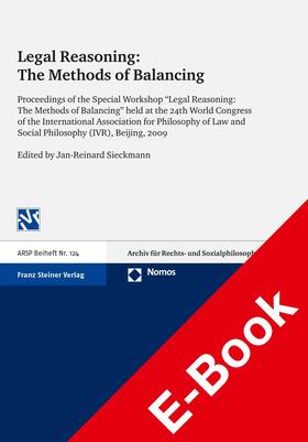 Sieckmann |  Legal Reasoning: The Methods of Balancing | eBook | Sack Fachmedien