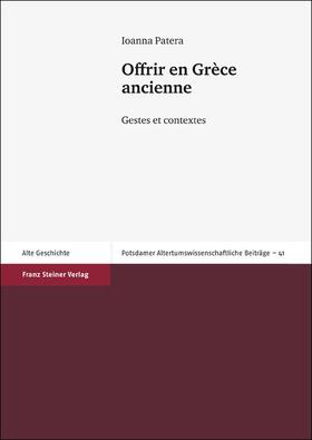 Patera |  Offrir en Grèce ancienne | Buch |  Sack Fachmedien