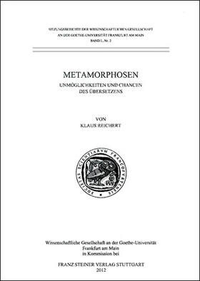 Reichert |  Metamorphosen | Buch |  Sack Fachmedien