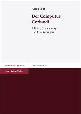 Lohr |  Der Computus Gerlandi | Buch |  Sack Fachmedien