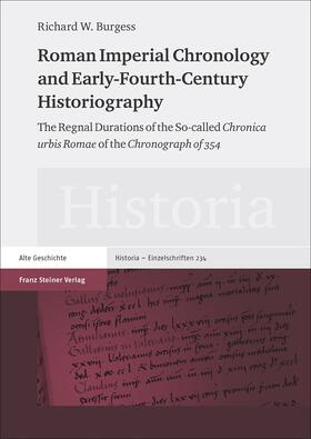 Burgess |  Roman Imperial Chronology and Early-Fourth-Century Historiography | eBook | Sack Fachmedien