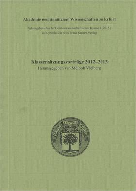 Vielberg |  Klassensitzungsvorträge 2012–2013 | Buch |  Sack Fachmedien