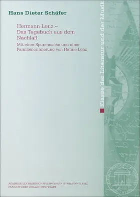 Schäfer |  Hermann Lenz - Das Tagebuch aus dem Nachlaß | Buch |  Sack Fachmedien