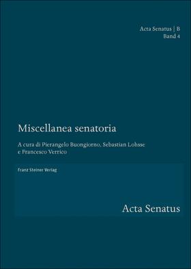 Buongiorno / Lohsse / Verrico |  Miscellanea senatoria | Buch |  Sack Fachmedien