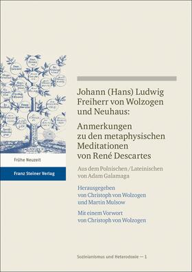 Mulsow / von Wolzogen / Wolzogen |  Johann (Hans) Ludwig Freiherr v. Wolzogen und Neuhaus: Anmerkungen zu den metaphysischen Meditationen von René Descartes | Buch |  Sack Fachmedien