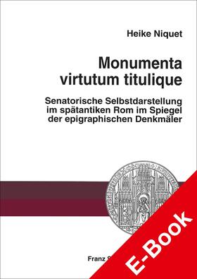Niquet |  Monumenta virtutum titulique | eBook | Sack Fachmedien